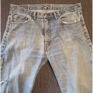 Levi's 505 Regular Fit Jeans Men's 36x34 Light Wash Vintage 90s Denim